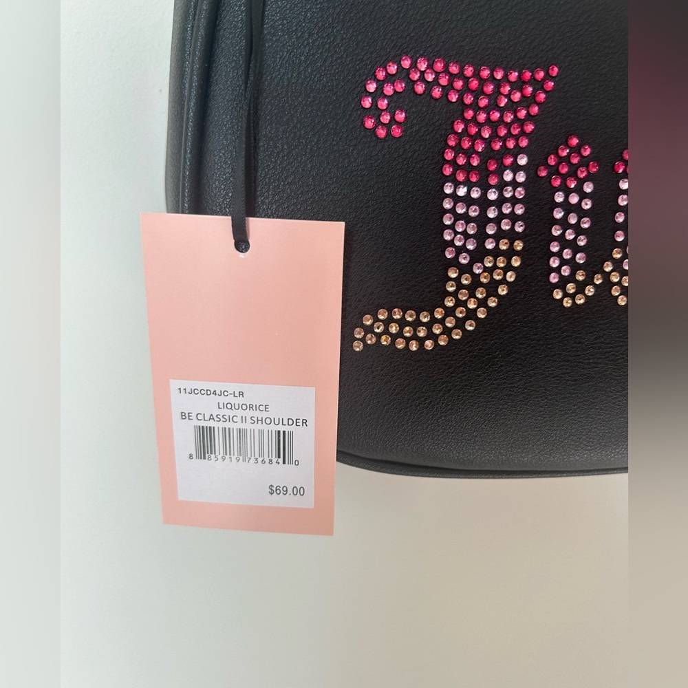 Juicy black be classic rhinestone shoulder bag - Picture 2 of 4